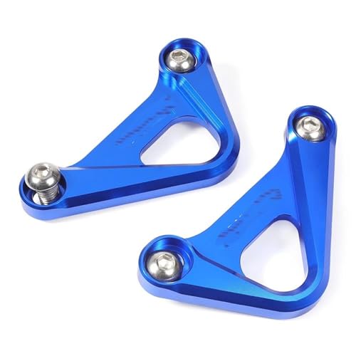 Motorrad Fußrasten Sets Motorrad Pedal Racing Haken MT FZ 10 Hinten Fußstütze Passagier Fuß Peg Blindplatte Für MT10 FZ10 2016-2023 MT-10 FZ-10 Fußrasten(Blue)