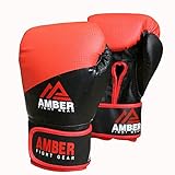 Amber Fight Gear Pro Style Training Gloves 12oz, Black