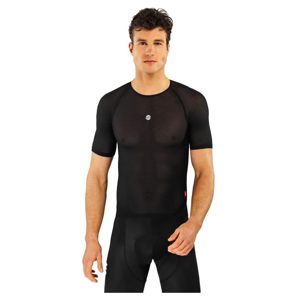 SIROKO - Kurzarm Radsport-Baselayer Ultrablack - 2XL-3XL - Schwarz