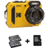 KODAK WPZ2YL6 - Unterwasserkamera, 16MP, 4x Zoom, gelb, Bundle