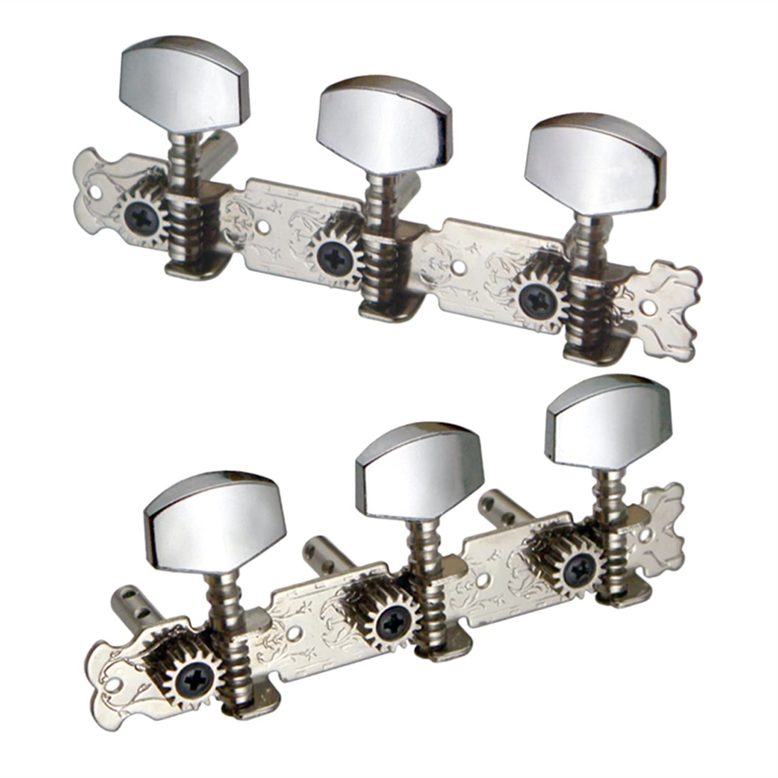 Gitarren Stimmwirbel Maschinenköpfe String Tuning PEG TUNER-Taste 3R3L. Silber Für Akustikgitarre