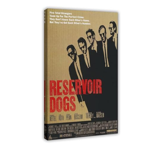 biegzc Filmposter, Motiv: Reservoir-Hunde (1992), Leinwand, Schlafzimmer, Dekoration, Landschaft, Büro, Raumdekoration, Geschenk, 50 x 75 cm