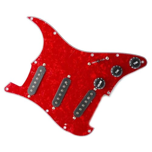 Standard-Pickguard-Tonabnehmer 3 Single Coil Pickups SSS Prewired Pickguard Loaded E-Gitarre Pickguard Pickup Set (Color : I)