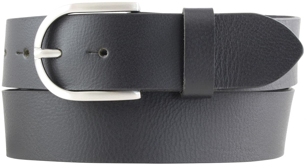 BELTINGER Damen-Gürtel aus Vollbüffelleder 4 cm | Jeans-Gürtel für Damen 40mm | Leder-Gürtel aus Büffelleder 4cm | Schwarz 95cm