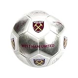 West Ham United FC Special Edition Signature Fußball (5) (Silber/Weinrot), Silber/Weinrot, 5