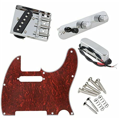 Geladene Rote Schildkröten-Shell- Pickguard Bridge-Pickup-Steuerung Tune-o-matic Steg