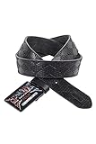 Cipo & Baxx Herren Ledergürtel Belt Bunt Schließe Rechteckig Markenbadge Rockig Gürtel CG204 Schwarz Gr.110