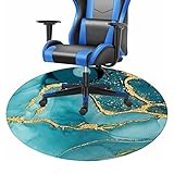 ALFAAL Runden Bodenschutzmatte Bürostuhl Marmor Gaming Stuhl Teppich rutschfest Bürostuhl Stuhlmatten for Laminat, Parkett, Hartböden (Color : D, Size : 140cm)