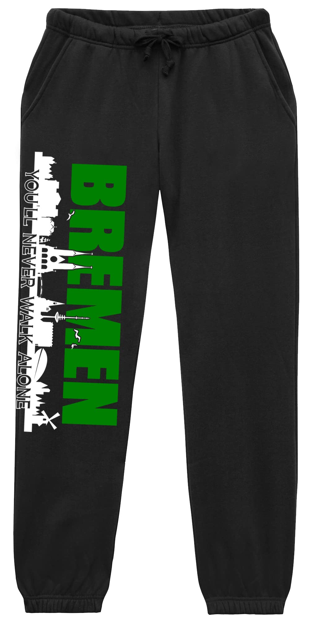 Bremen Skyline Jogginghose | Fussball Skyline Bremen Hose Herren Ultras Sporthose Freizeithose | (L)