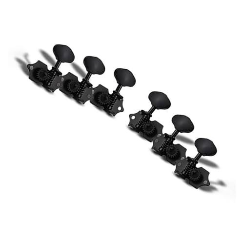 Strings Tuning Pegs Mechaniken Für Gitarre Stimmnägel für Akustikgitarrensaiten, Universal-Stimmgerät, offenes Stimmgerät, Standardzubehör (Color : Black)