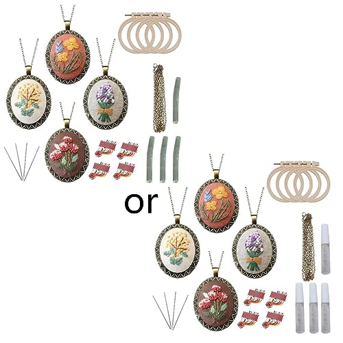 LIbgiubhy Stickanhänger Sets Pack Stick Starter Rahmenmustern Anleitung Schmuck Cross K