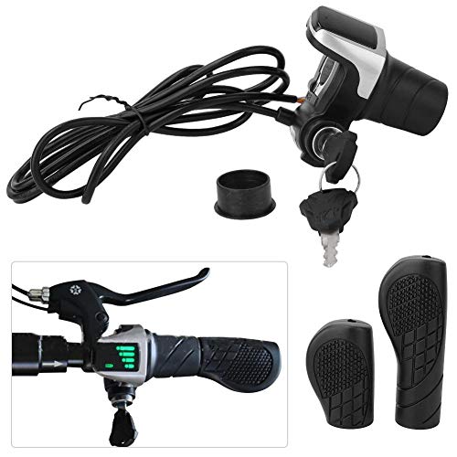 Aigend E-Bike Throttle - 36V Handgriff Gaslenker Torsion-Drossel mit LCD-Display und Tastensperre for Elektro-Fahrrad Ebike