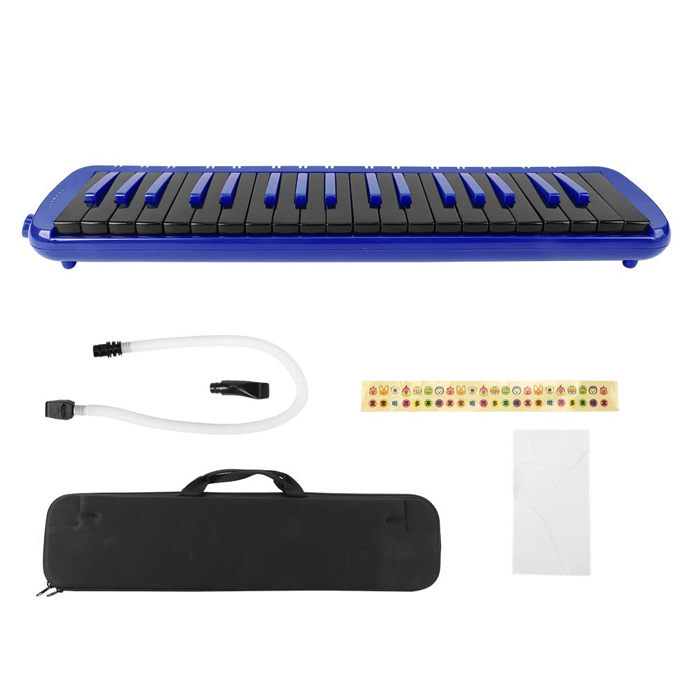 Melodica 37 Key, Melodicas Piano Blowpipe Melodica Musikinstrument(Blau)