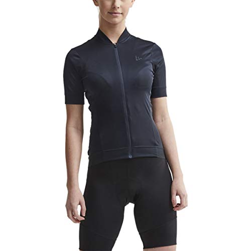 Craft Damen Radtrikot Essence, Damen, Essence Full Zip Short Sleeve UPF 25+ Cycling Bike Jersey, Blaze, Small