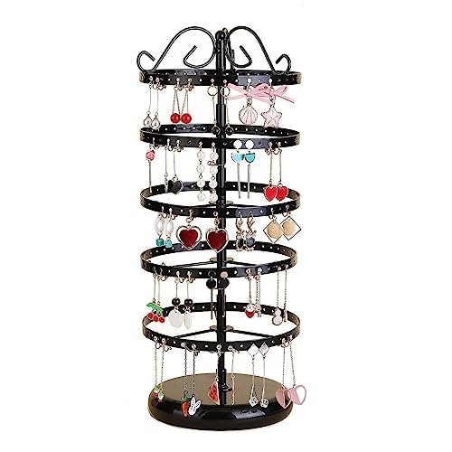 Uitndvyte 5 Metall Rotierende Ohrring Schmuck Löcher Ohrring Lagerung Display Tower Rack Frauen Mädchen