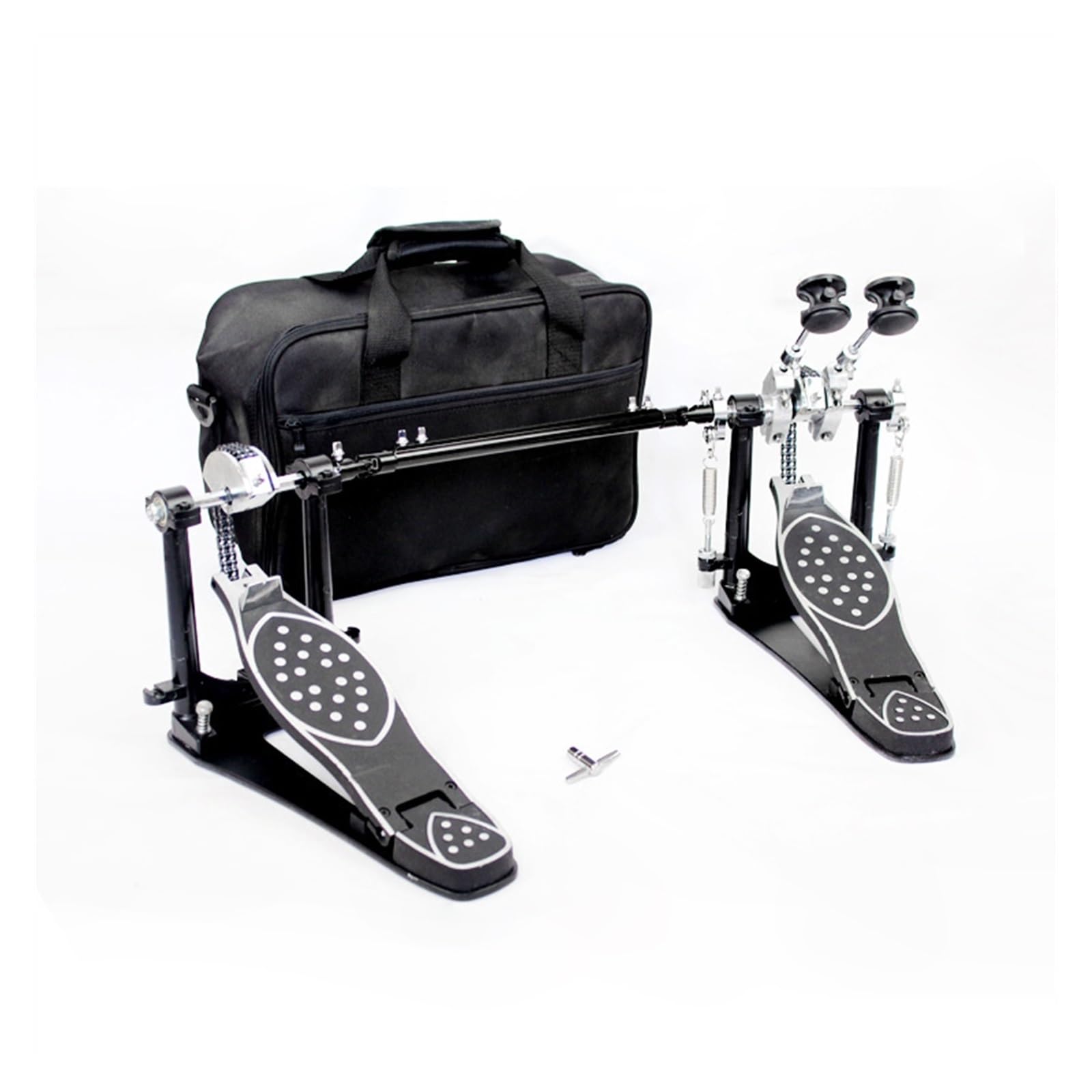 Trommel-Doppelpedal-Hammerpedal, Doppelketten-Nockenkraft-Doppelpedal-Hammer Bass drum-Pedal für Anfänger