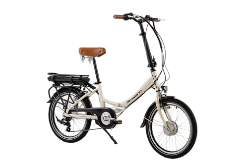 F.lli Schiano Unisex-Adult E-Star E-Bike, Antike weiß, 20 Zoll