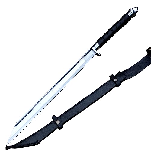 THE NEPAL 45 cm lange Klinge Viking Seax-Handgeschmiedetes Seax-Schwert-Full Tang-Blattfeder-Funktioniert