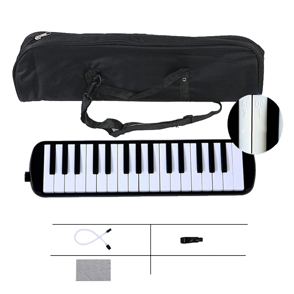 MEELYHOME 32 Tasten Melodica Instrument, Melodica Piano Keyboard Pianica mit weichen langen Röhren, kurzen Mundstücken, Tragetasche