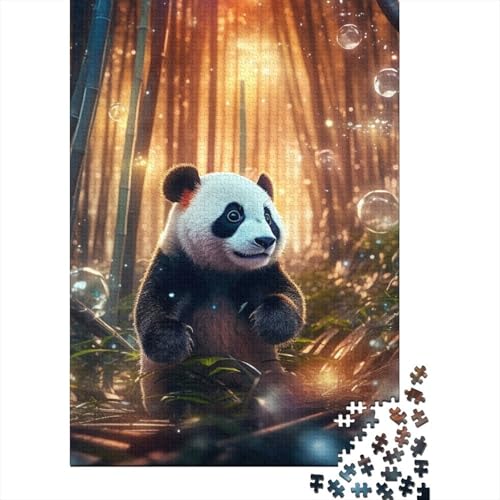 Galaxy Panda Holzpuzzle für Erwachsene, Puzzlespielzeug, Erwachsenenpuzzle 1000 Teile für anspruchsvolles Puzzlespiel und Familienspiel 29,53x19,69 Zoll