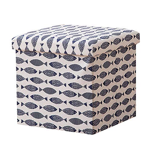 Rysmliuhan Shop hocker mit stauraum sitztruhe mit stauraum Aufbewahrungshocker Hocker Aufbewahrung graue Ottomane Aufbewahrungshocker Fußschemel Fußhocker Puffs 31 * 31 * 31cm,3