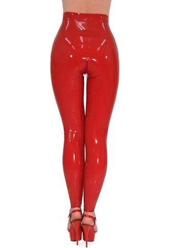 Latex-Leggings, Gummihose, Schrittreißverschluss, hohe Taille, dünne Gummileggings, U-Reißverschluss, Übergröße