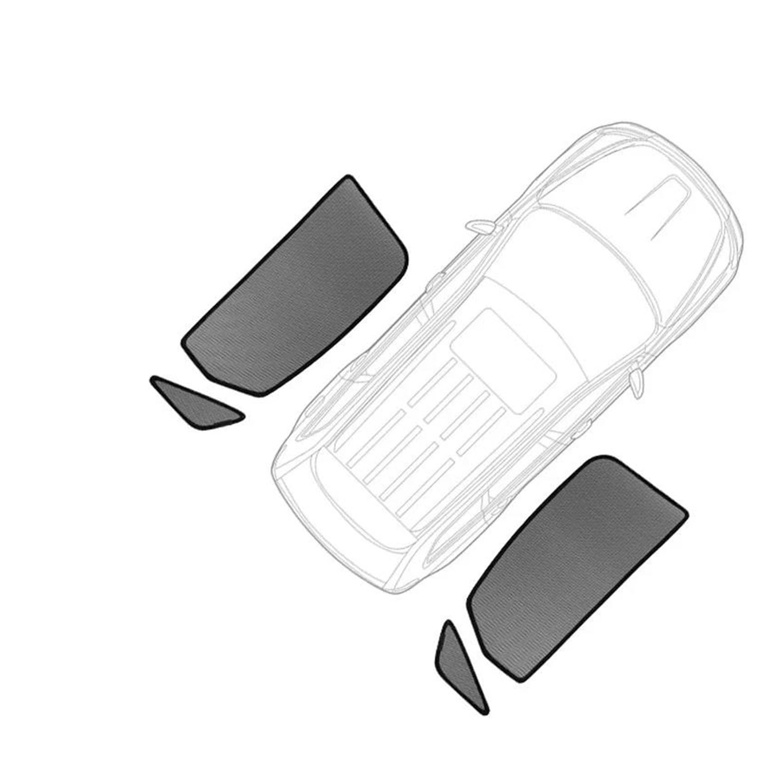 Auto-Sonnenschirm Für A4 Für B7 Für Limousine 2006-2009 Sonnenschutz Auto Sonnenblende Frontscheibe Vorhänge Sommerfenster Sonnenschutz Autozubehör Frontscheibenabdeckung(Rear Triangular)