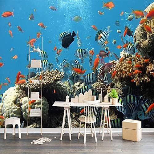 XLMING Ocean Fish View Kinderzimmer 3D Tapete Home Dekoration Wohnzimmer Sofa Schlafzimmer Tv Hintergrund Wand-150cm×105cm