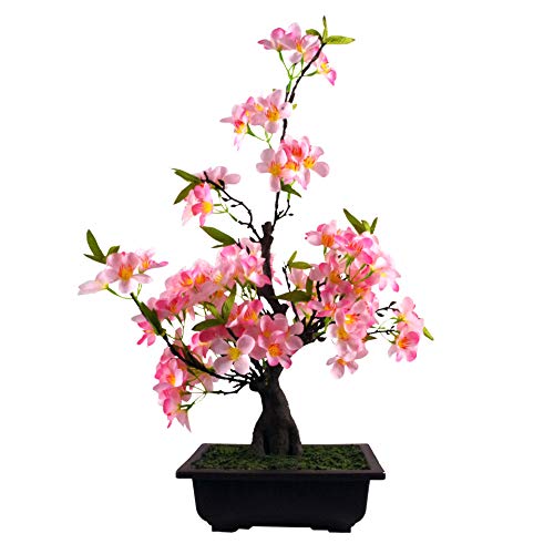 Leaf Künstlicher Bonsai-Baum, Rosa, 60 cm