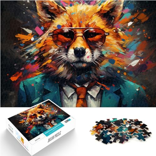 Puzzle für Fox Boss, 1000-teiliges Holzpuzzle, Familienspiel zum Stressabbau, schwieriges Herausforderungspuzzle, 1000 Teile (50 x 75 cm)