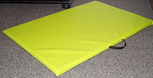 Hundematte Hundematratze Matte Kunstleder Schaumstoff 3 cm (90 cm X 60 cm, Limone)