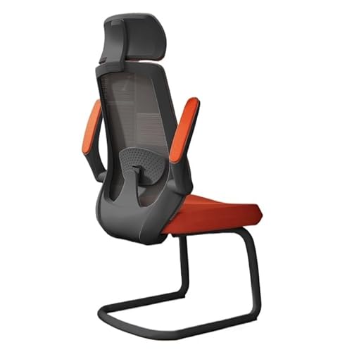 BFVAKBKYT Home Office Ergonomischer Schreibtischstuhl, Büro-Schreibtischstühle Ergonomischer Schreibtischstuhl mit verstellbarem Handlauf, Lordosenstütze, Chefsessel, Drehstuhl(Orange)