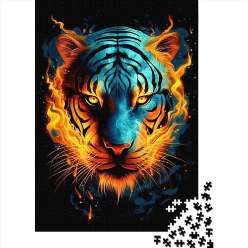 1000 Teile für Erwachsene Schwierige Puzzles Tiger Lustige Puzzles für Erwachsene 1000-teiliges Lernpuzzle (Größe: 75 x 50 cm)