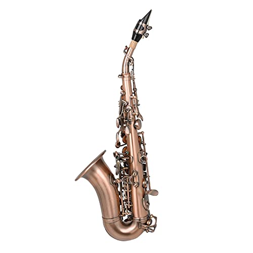 Rotes antikes saxophon saxophon bb schlüsselwind instrument mit case sax stand rohr tuchhandschuhe putzen pinsel sax pinsel