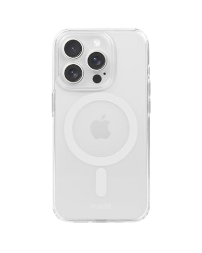 holdit - iPhone 15 Pro Hülle kompatible mit MagSafe - Ultra Dünn - White/Transparent