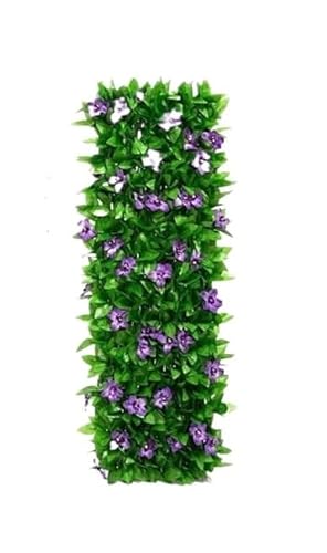 AMEEDA Balkon Sichtschutz Künstlicher Blatt-Sichtschutzzaun, Sichtschutz, Hecken, Zaun, Außenzaun, Wand, Landschaftsbau, Zaun, Garten, Hinterhof, Balkon, Zaunpaneel(Purple 0.4x2m)