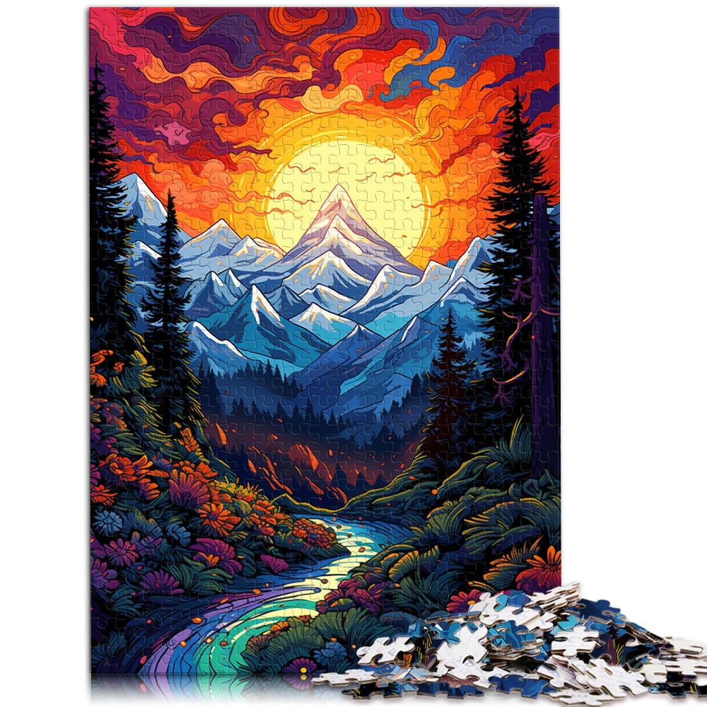 Puzzle für Puzzle Bunt die Bayerischen Alpen 1000 Teile Puzzle für Erwachsene Puzzle Geschenke Holzpuzzle Familienspaß Puzzle 1000 Teile (50x75cm)