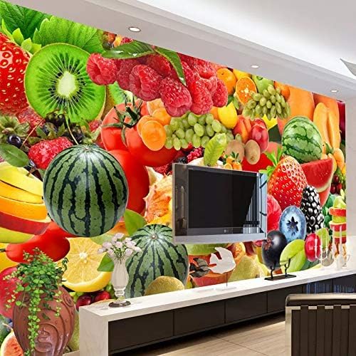 XLMING Küche Restaurant Obstladen Küche Esszimmer Arbeitszimmer Wohnzimmer TV Hintergrund Wand 3D Tapete-250cm×170cm