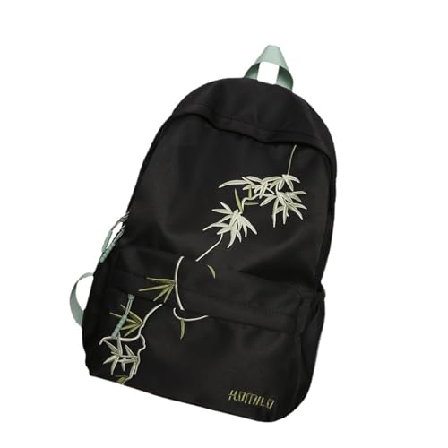 Student Schulrucksack Frau Große Kapazität Laptop Rucksack Mann Casual Daypacks Asiatischer Bambus Rucksack Reiserucksack