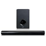 Lenco SBW-801 - Bluetooth Soundbar mit externem Subwoofer - 2 x 20 + 30 Watt RMS - DSP - HDMI (ARC) - Line-In - USB - AUX Eingang - Schwarz, SBW-801BK