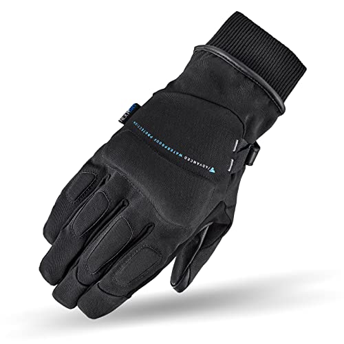 SHIMA OSLO WP MEN Motorradhandschuhe Herren - Ganzjährig Wasserdichte Touchscreen Handschuhe mit Knöchelprotektor, Handgelenk und Finger Aufpralldämpfer, Visierwischer (Schwarz, 3XL)