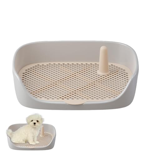 Dog Potty Tray - Dog Potty Toilet Pee Pad Holder, Indoor Potty Tray for Dogs, Dog Potty Toilet with Protection Wall, Indoor Open Top Litter Box for Toilet Training Tray