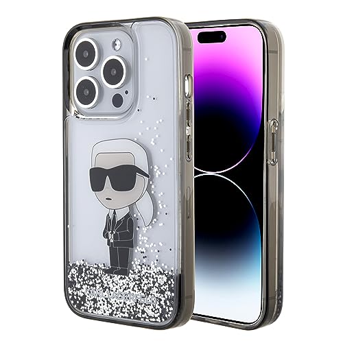 CG MOBILE Karl Lagerfeld Liquid Glitter Hülle für iPhone 15 Pro