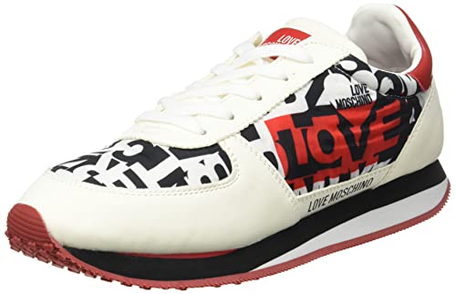 Love Moschino Damen Nuova pre-Collezione Primavera Estate 2022 Gymnastikschuh, Bianco, 35 EU