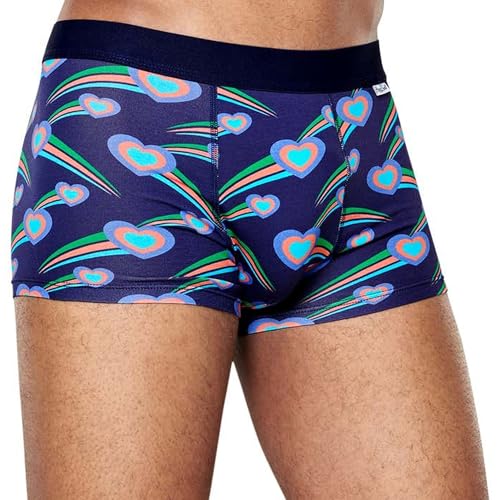 Happy Socks Herren Shooting Heart Trunk Badehose, Mehrfarbig (Multicolour 650), XX-Large