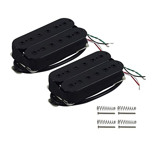 ZENGXUE Black 1 Set Alnico 5 Humbucker Pickup E-Gitarre-Pickup-Schwarzer Hals/Bridge-Pickup Humbucker Tonabnehmer Set (Color : 1 Set.N. and B.)