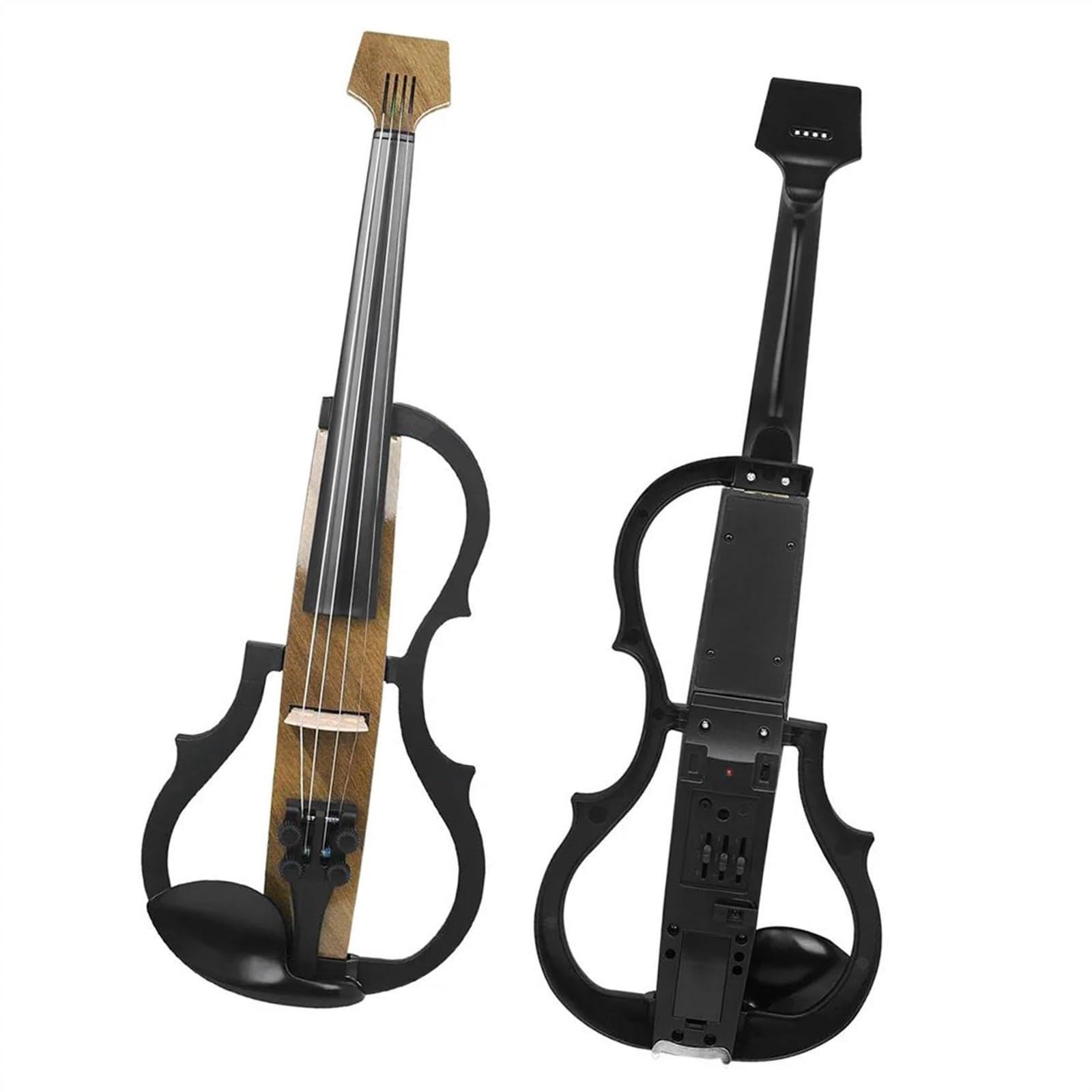 DAYKET Standard Violine 4/4 elektrische Violine mit Bogen-Schulterstütze