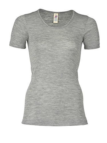 Engel Damen Kurzarm Unterhemd,Grey Melange,EU 46/48