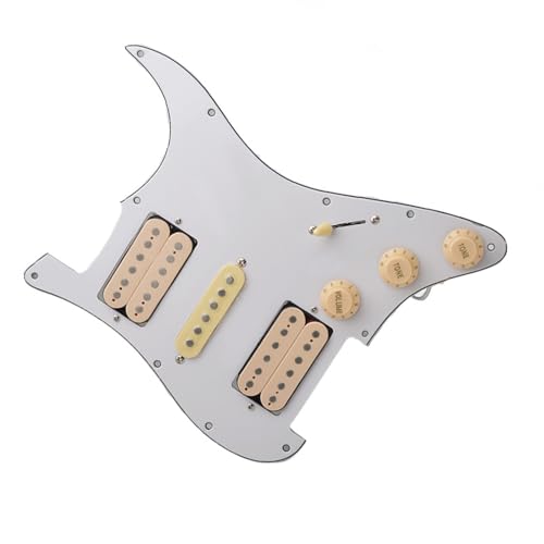 Standard-Pickguard-Tonabnehmer HSH E-Gitarren-Schlagbrett, vordere Abdeckung, Schaltungsbaugruppe, Tonabnehmer, exquisites Ersatzset (Color : 3)