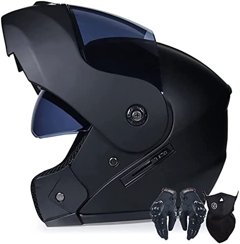 Klapphelm Motorradhelm Integralhelm Damen Herren,DOT/ECE-Zertifiziert Mit Doppelvisier Belüftungssystem Modular-Helm Mopedhelm Rollerhelm (Color : B, Größe : S=55-56cm)